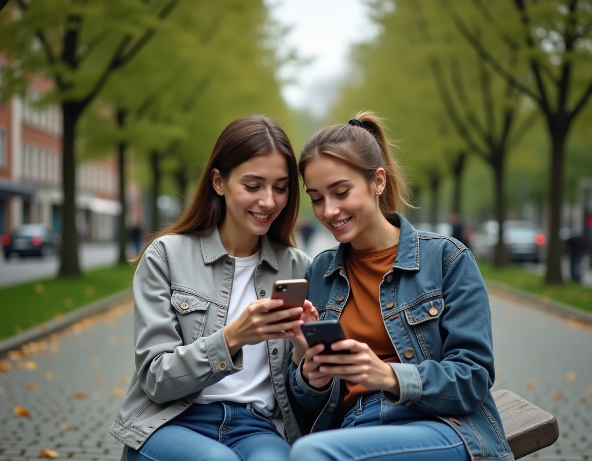 Deux amis consultant ensemble des astuces pour éviter la suspension d'un compte Snapchat